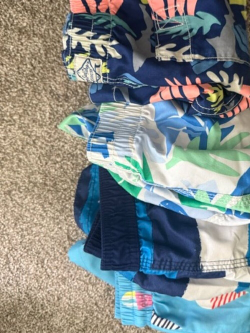 Swim short trunks, size 5T, 4 pairs